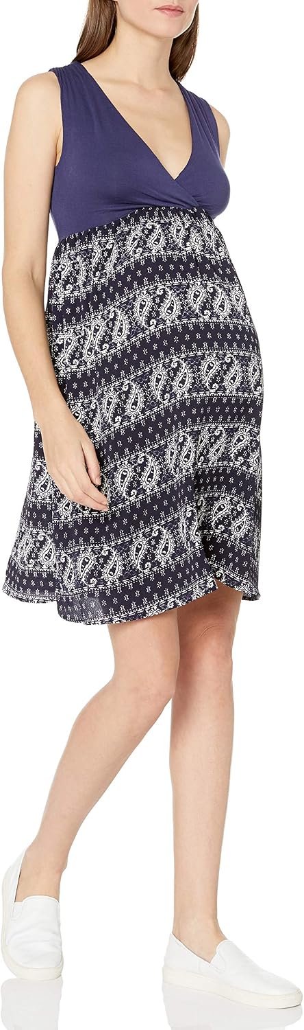 Everly Grey Women's Maternity Cleo Maternity and Nursing Tank Dress