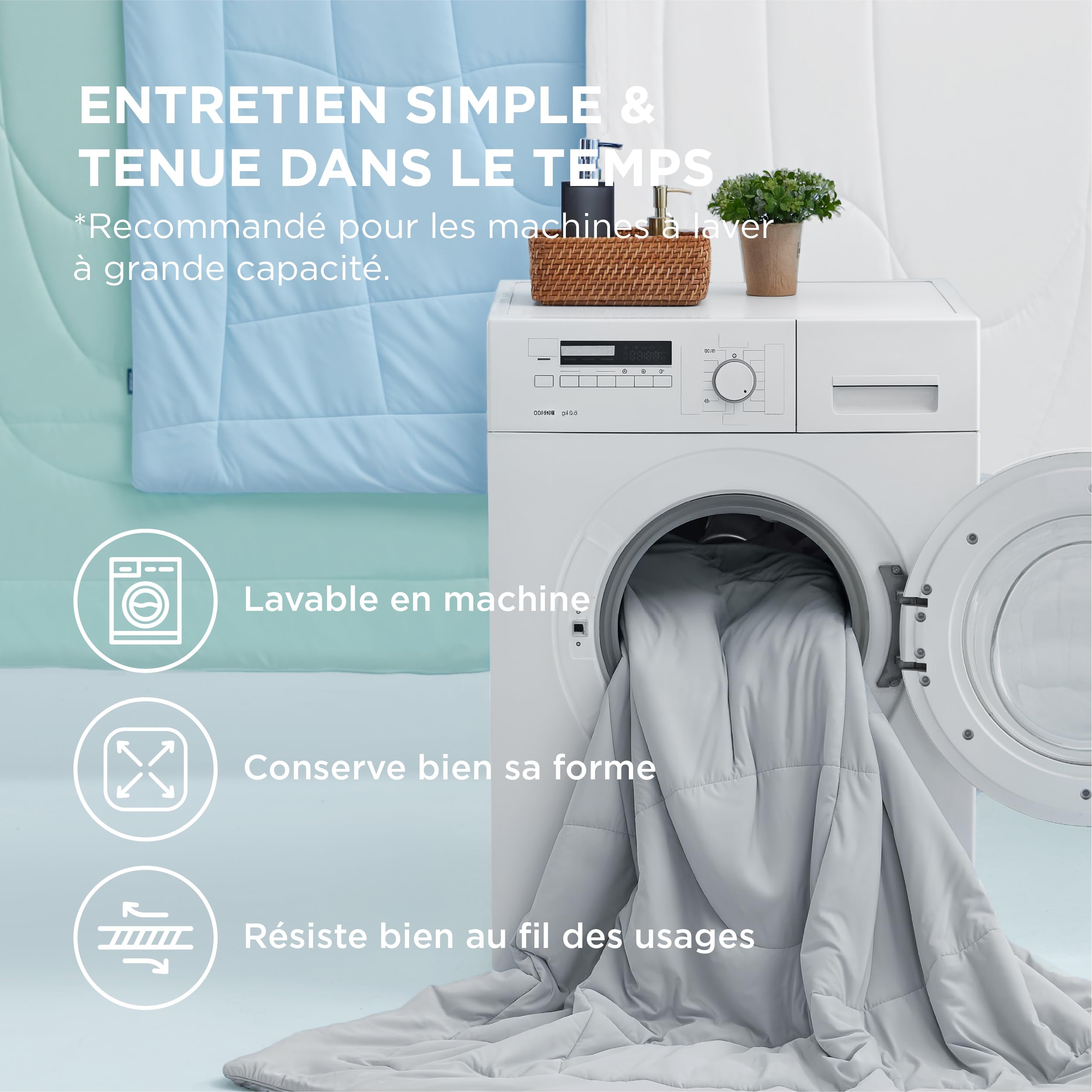 Bedsure Couette d'été réversible rafraîchissante 240x220 - Couette rafraîchissante Arc-Chill Q-Max > 0,4, Couverture d'été légère et Fine pour Sueurs Nocturnes et dormeurs Chauds