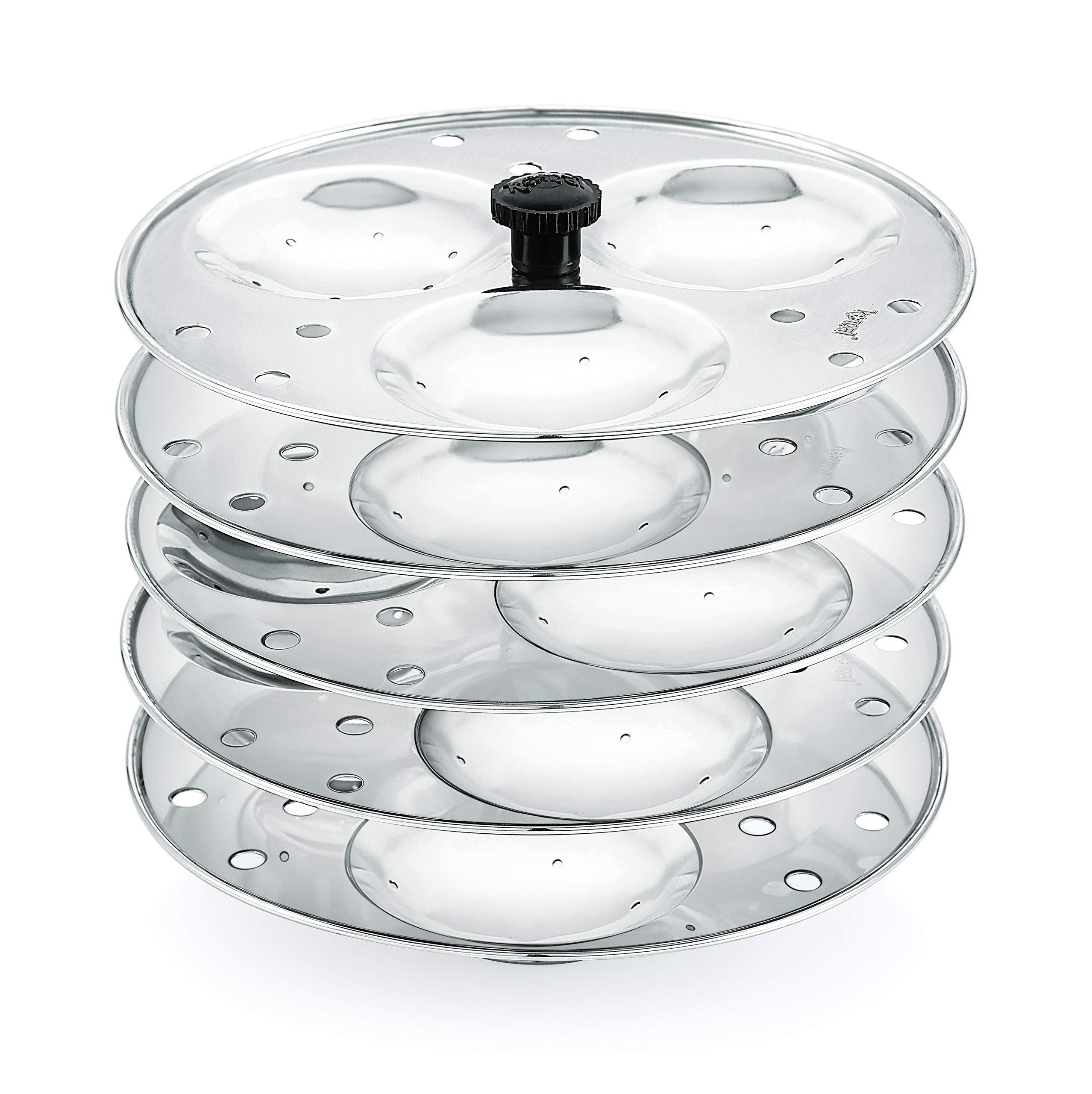 Konquer TimeS Komal Stainless Steel Idly Stand Suitable for Inner Lid Cooker,3x5 Plates,Silver