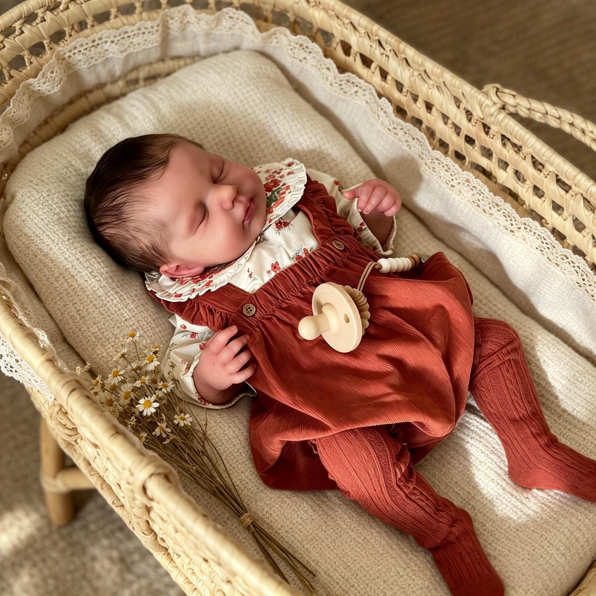 RXDOLL Vollvinyl Reborn Puppe Mädchen, 20 Zoll Realistische Reborn Baby Puppen Silikon Ganzkörper, Anatomisch Korrekte Lebensechte Neugeborenenpuppe für Kinder und Sammler