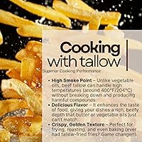 Vista 2 de Beef Tallow for Cooking 7 LB Bulk Pail w/Safety Seal No Additives or Preservatives