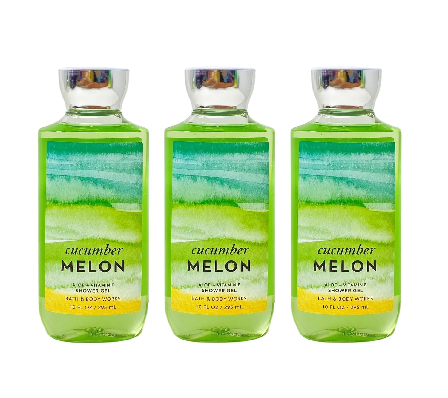 Bath & Body Works Cucumber Melon Aloe + Vitamin E Shower Gel Gift Set - Set of 3