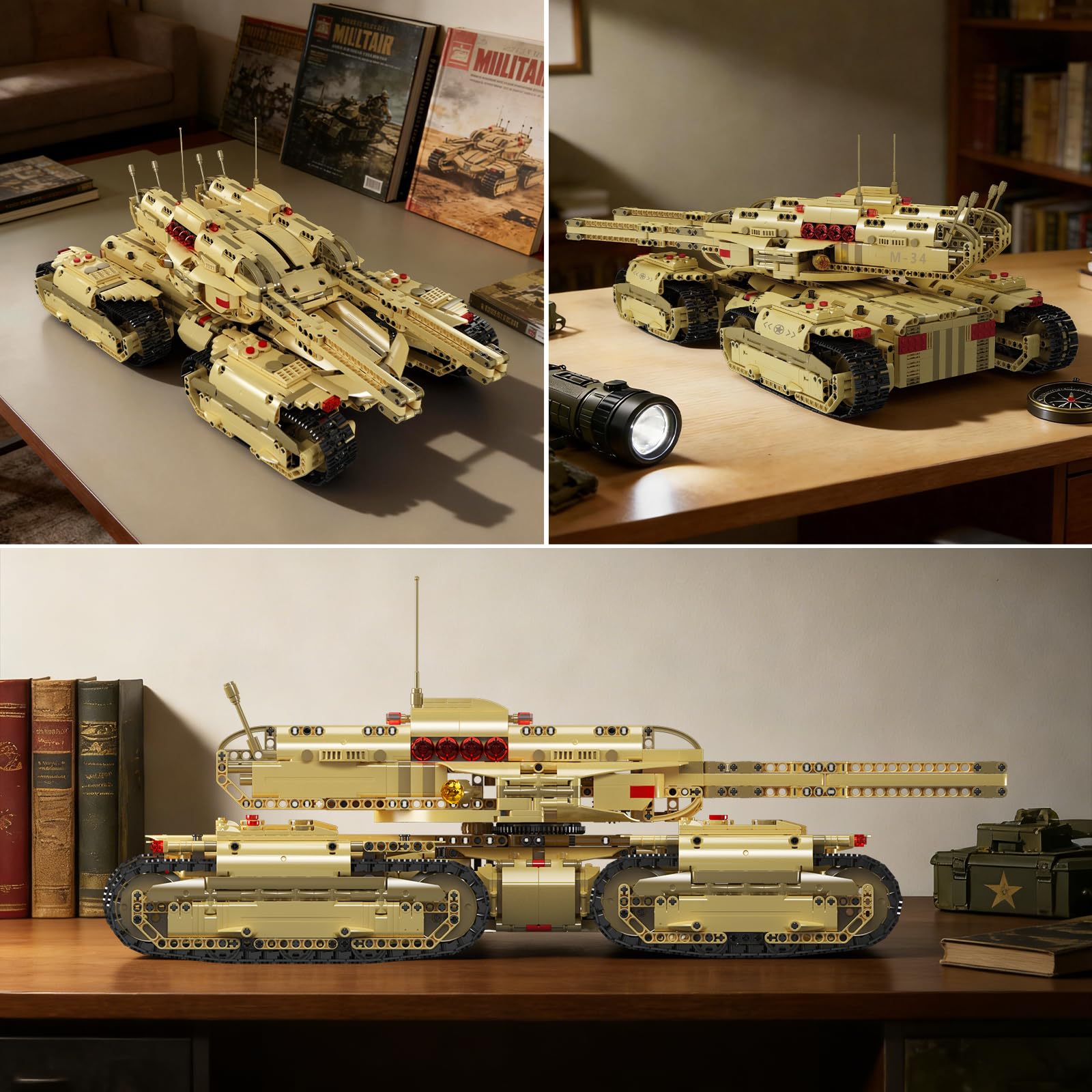 Mould King 20011 Ferngesteuert Tank Bausteine Modell, Technik Panzer Kit mit Fernbedienung und App Dual Control, Panzer Spielzeug Bausatz als Geschenk/Sammlerstücke (3296+ Teile)