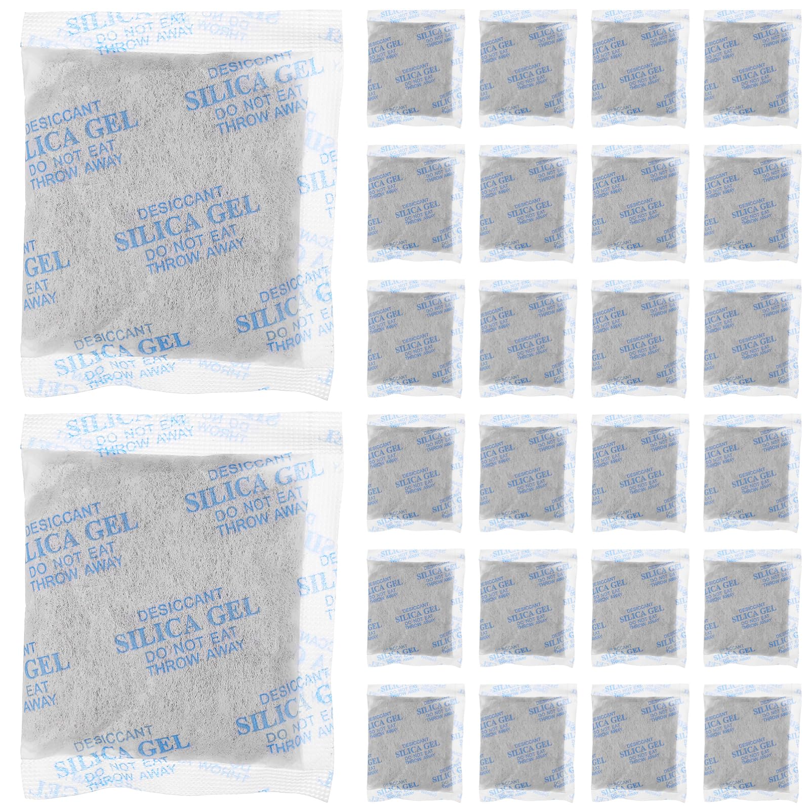 30 Sobres Desecantes de 50g, Absorbentes de Humedad de Tejido No Tejido, Protección para Ropa y Alimentos en Almacenamiento y Cajones
