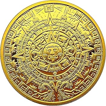 Amazon | マヤ文明 アステカカレンダー コイン 直径40mm (ゴールド1色 Amazon | マヤ文明 アステカカレンダー コイン 直径40mm (ゴールド1色