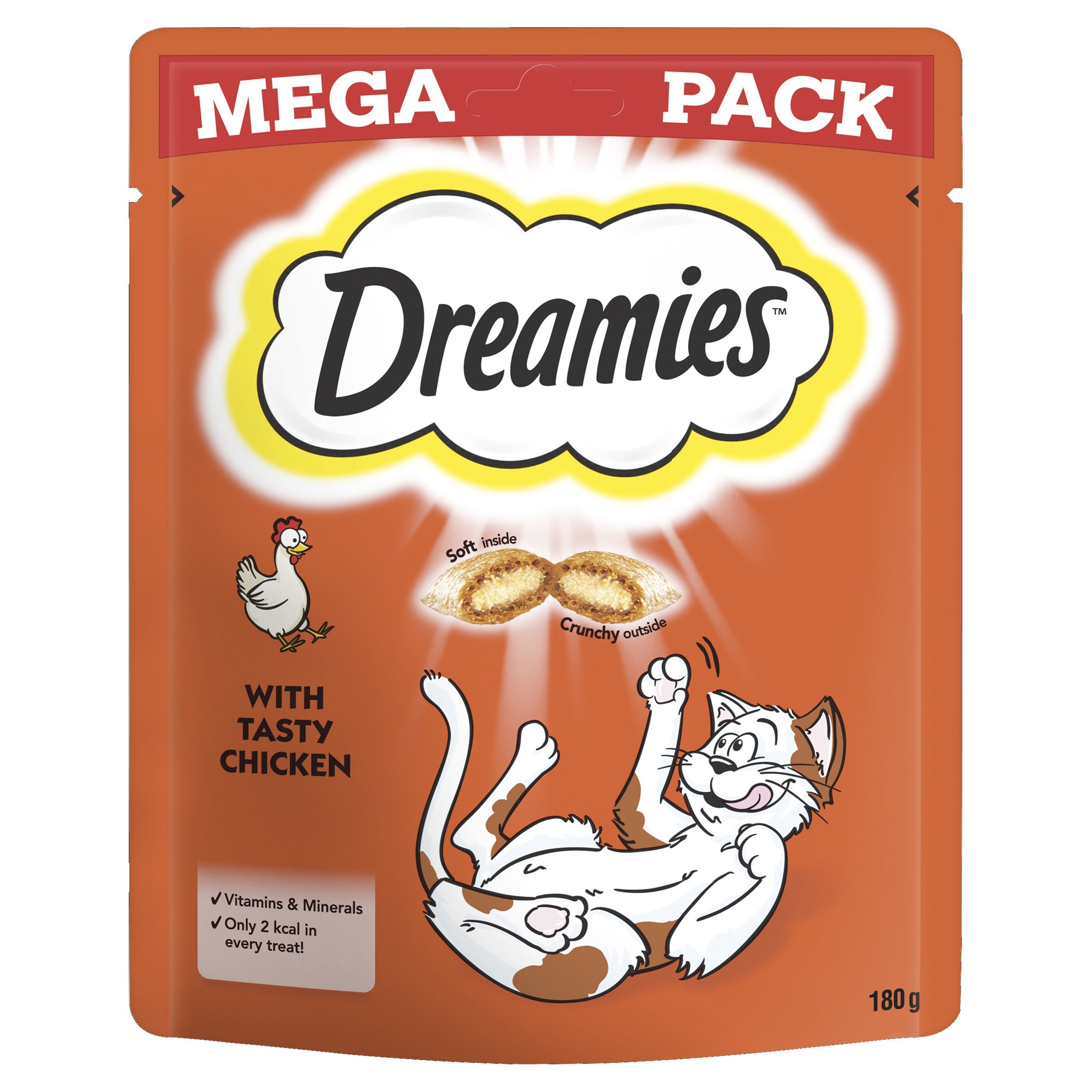 Dreamies Adult 1+ Cat Treats with Chicken Mega Pack, 200g