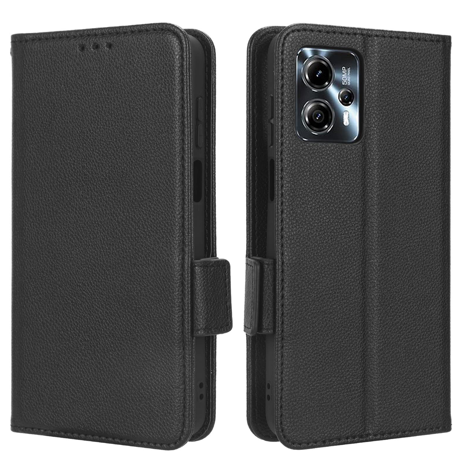 GOKEN Cover In Pelle Per Motorola Moto G13 - Custodia Portafoglio Con Slot Carte E Supporto