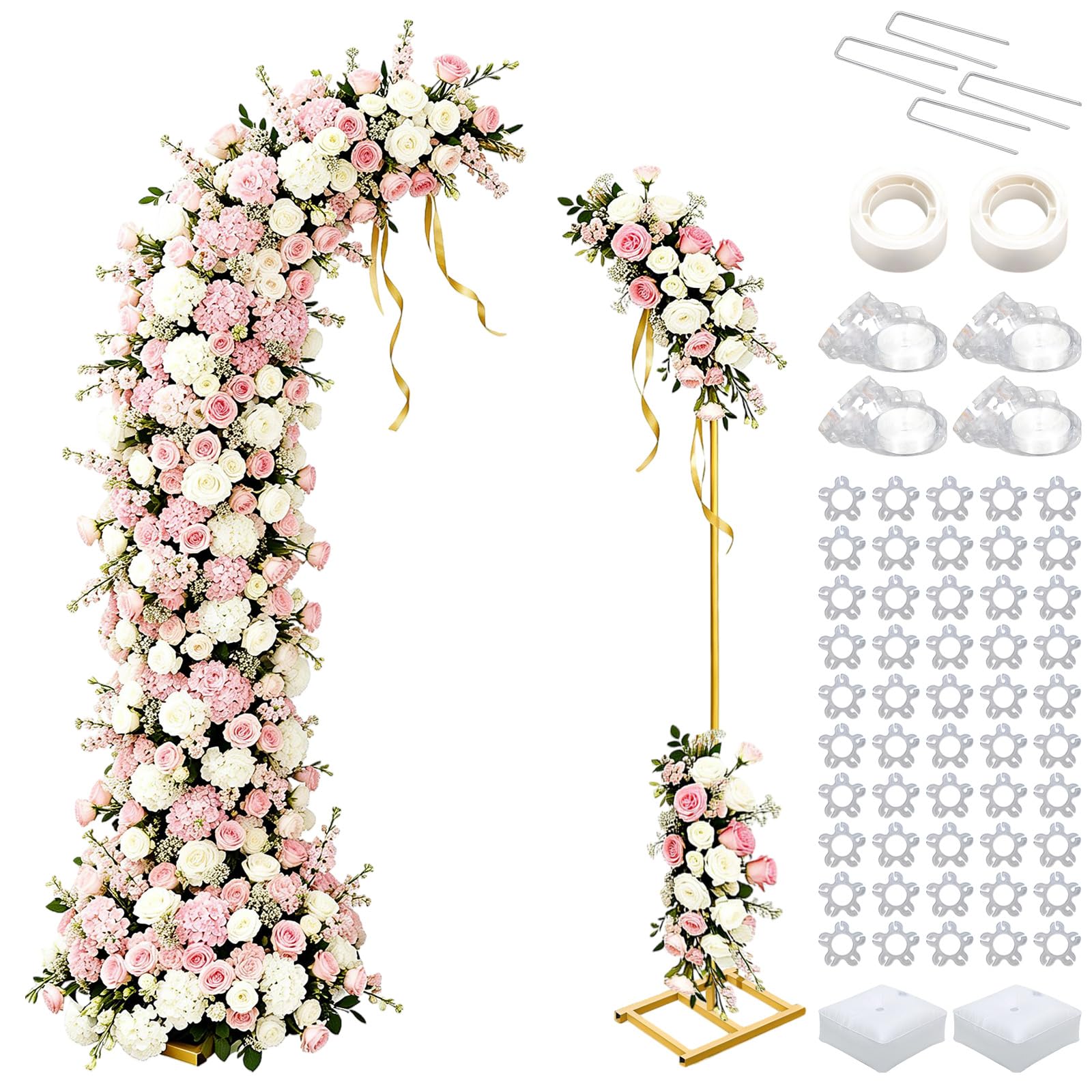 Support d'arche de ballons en métal Arche de mariage | Support semi-circulaire pour anniversaire, mariage, fête de remise de diplôme, baptême de bébé, anniversaire