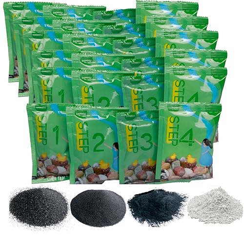 Vaso de roca de 4 pasos de grano abrasivo, kit de pulido de carburo de silicio de óxido de aluminio para vasos de roca de 3 libras (seis juegos)