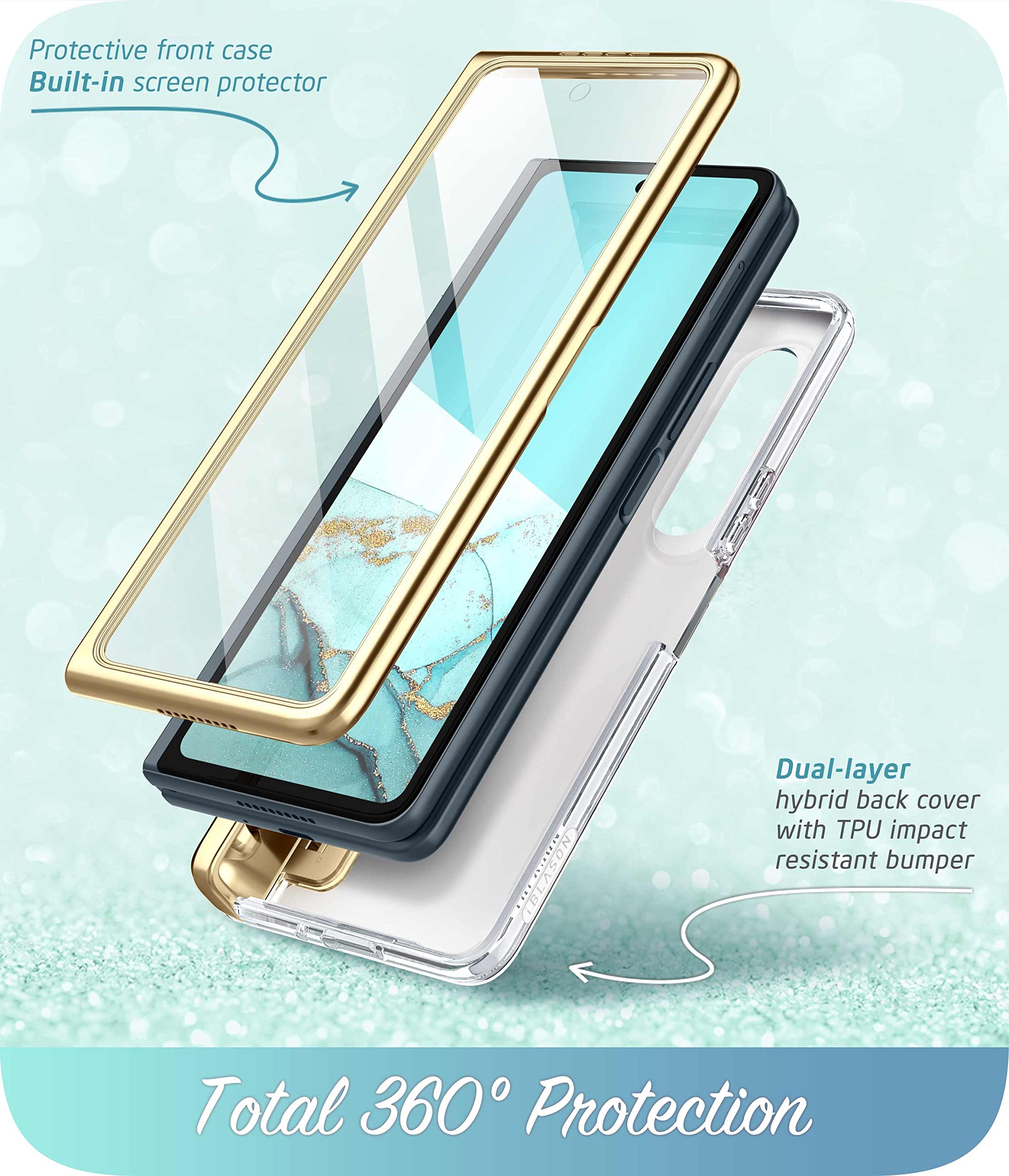 Amazon.co.jp: i-Blason Galaxy Z Fold 4 5G (2022) ケース 保護カバー