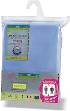 Linge des Familles - Electric Fitted Sheet for Mattress 2x70x190-2x80x200-2x90x200 - Steel Blue - 100% Cotton Jersey Stretch - Oeko-TEX Standard 100 Label - Made in Europe