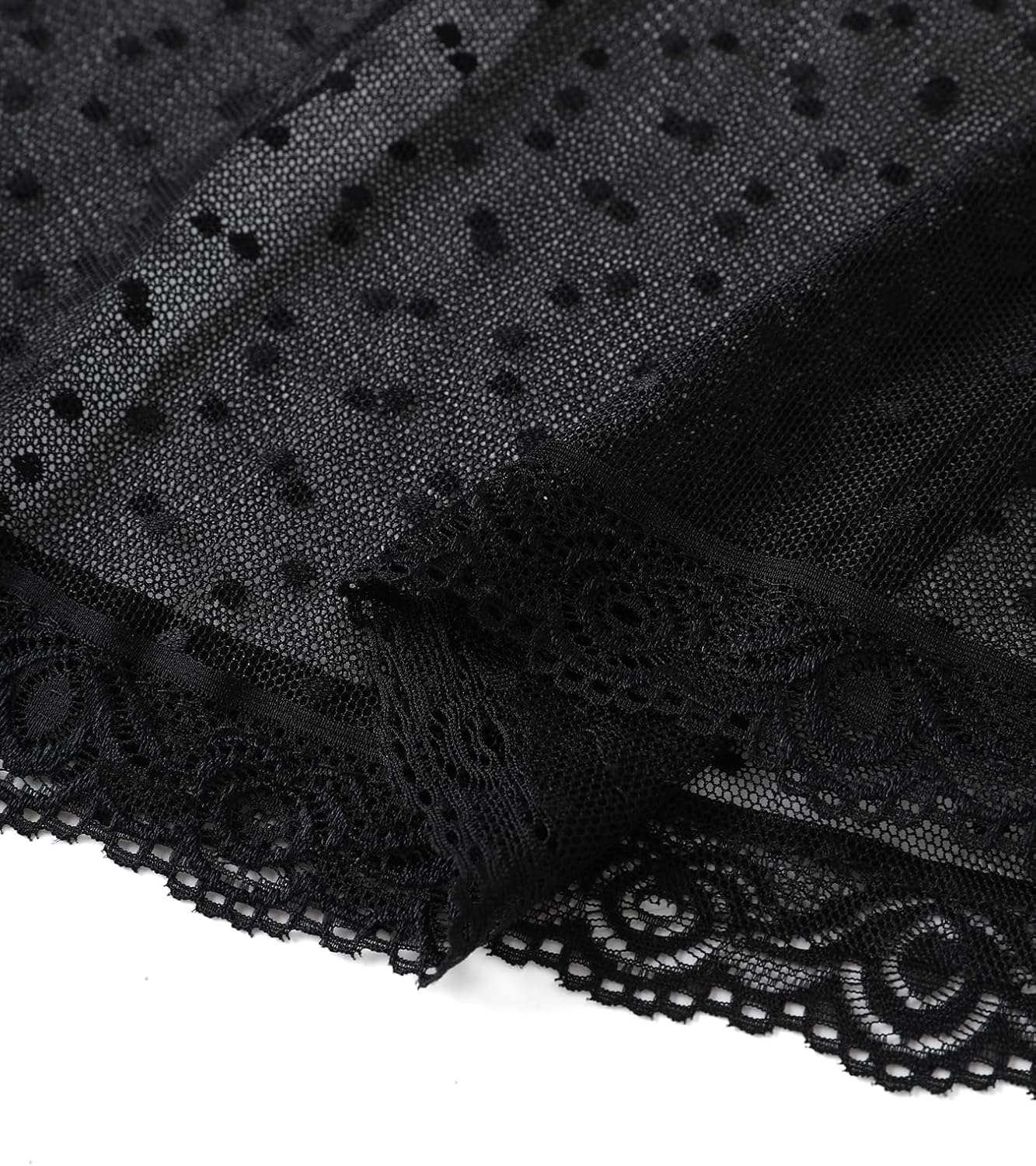 Sexy lingerie Lace Babydoll Chemise, Black, Women's Sleepwear S-5XL - Image 5