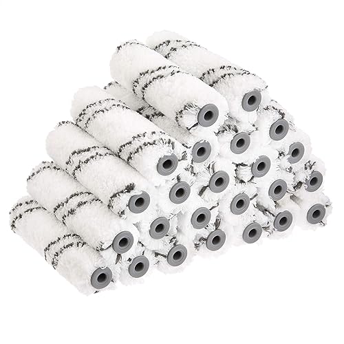Amazon Basics Microfiber Paint Roller Covers, for Smooth Finish, 4", 24-Pack