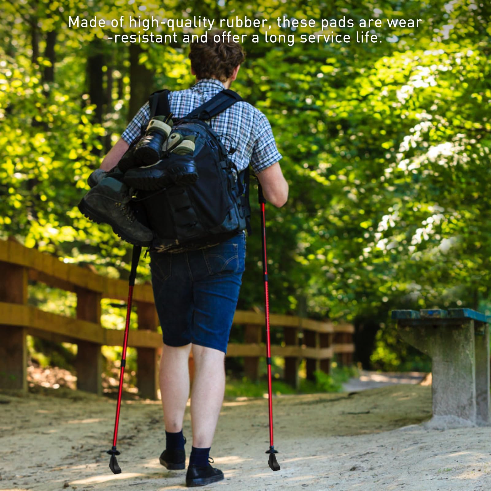 10 sztuk gumowych ochraniaczy do kijków do nordic walking, kijek do chodzenia po Nordic, wymienne końcówki antypoślizgowe, akcesoria dla turystów i kempingów