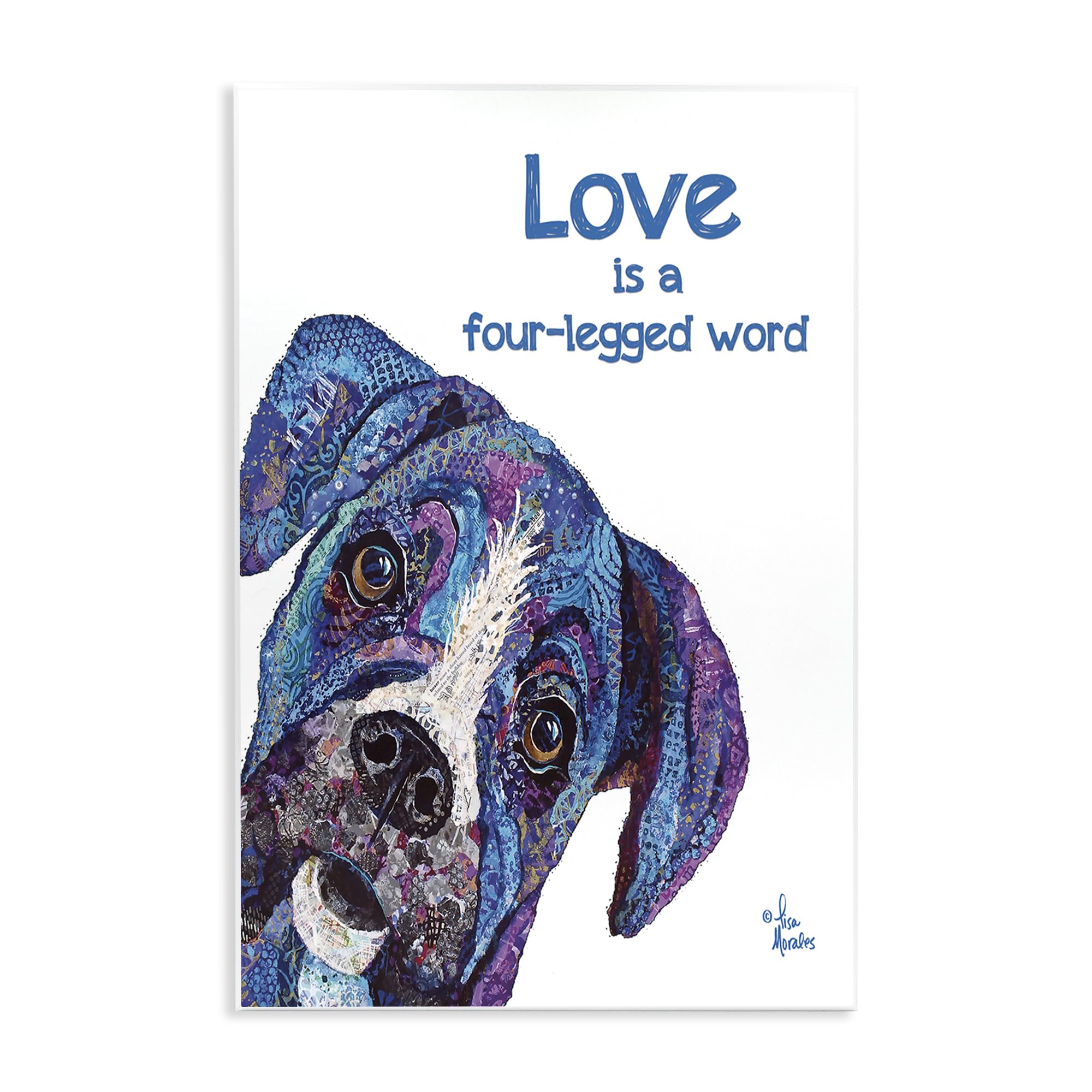 Four Legged Word Pet, 10 x 15 Inch Mounted Print on Wall Plaque