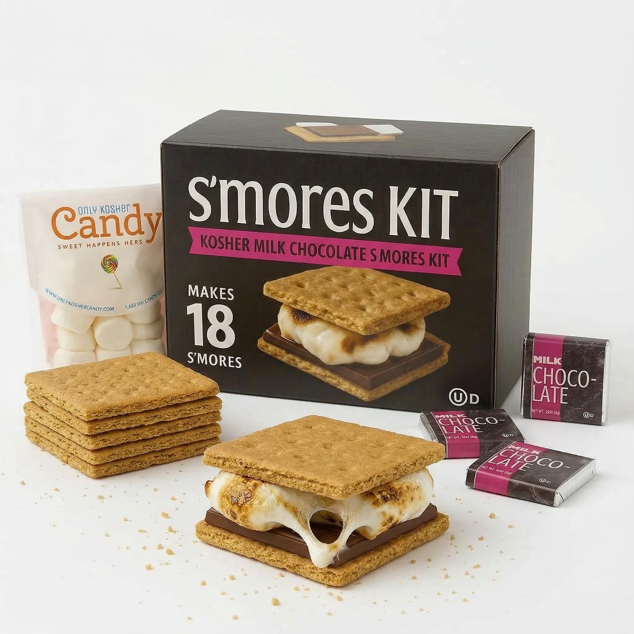 Milk Chocolate S'mores Kit | Kosher Certified Smores Kit - Makes 18 Smores