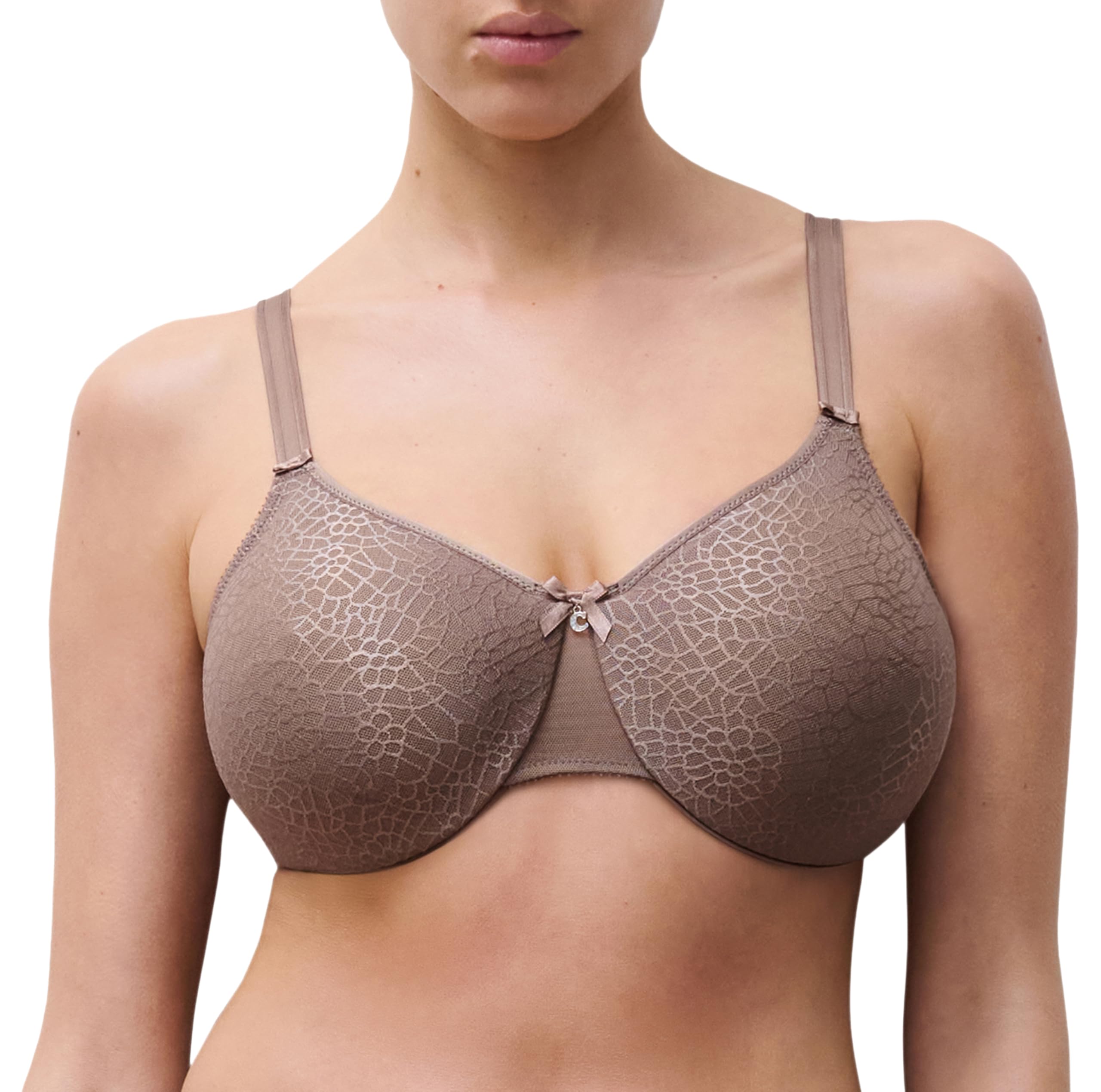 Chantelle Women's Hazelnut C Magnifique, Covering Molded Bra, Invisible Lingerie, 34Dd
