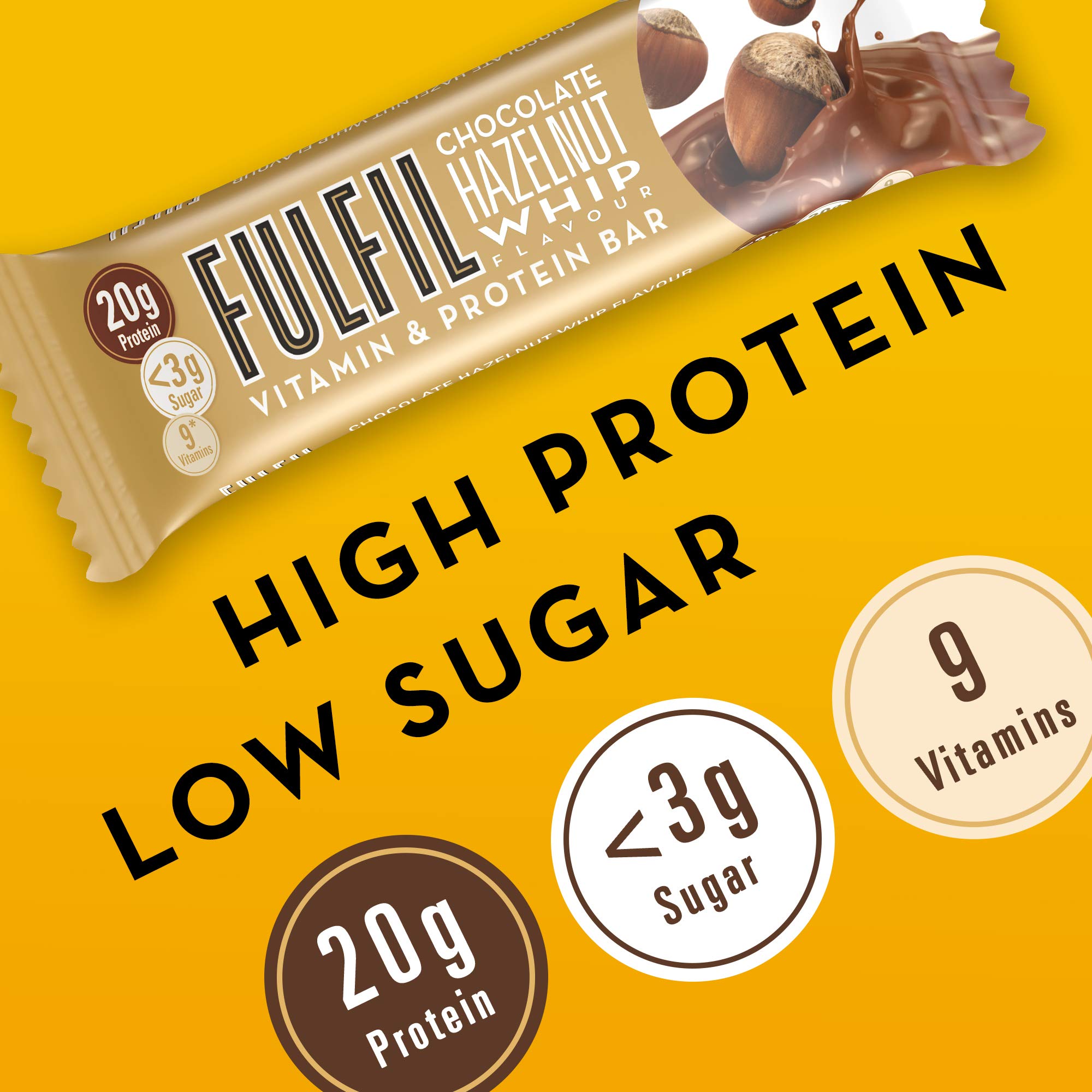 FULFIL Vitamin and Protein Bar (15 x 55g Bars) — Chocolate Hazelnut