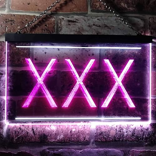 Miniatura 10 de ADVPRO XXX - Letrero de neón LED de doble color iluminado para adultos, rojo y azul, 16 x 12 pulgadas, st6s43-i0791-rb