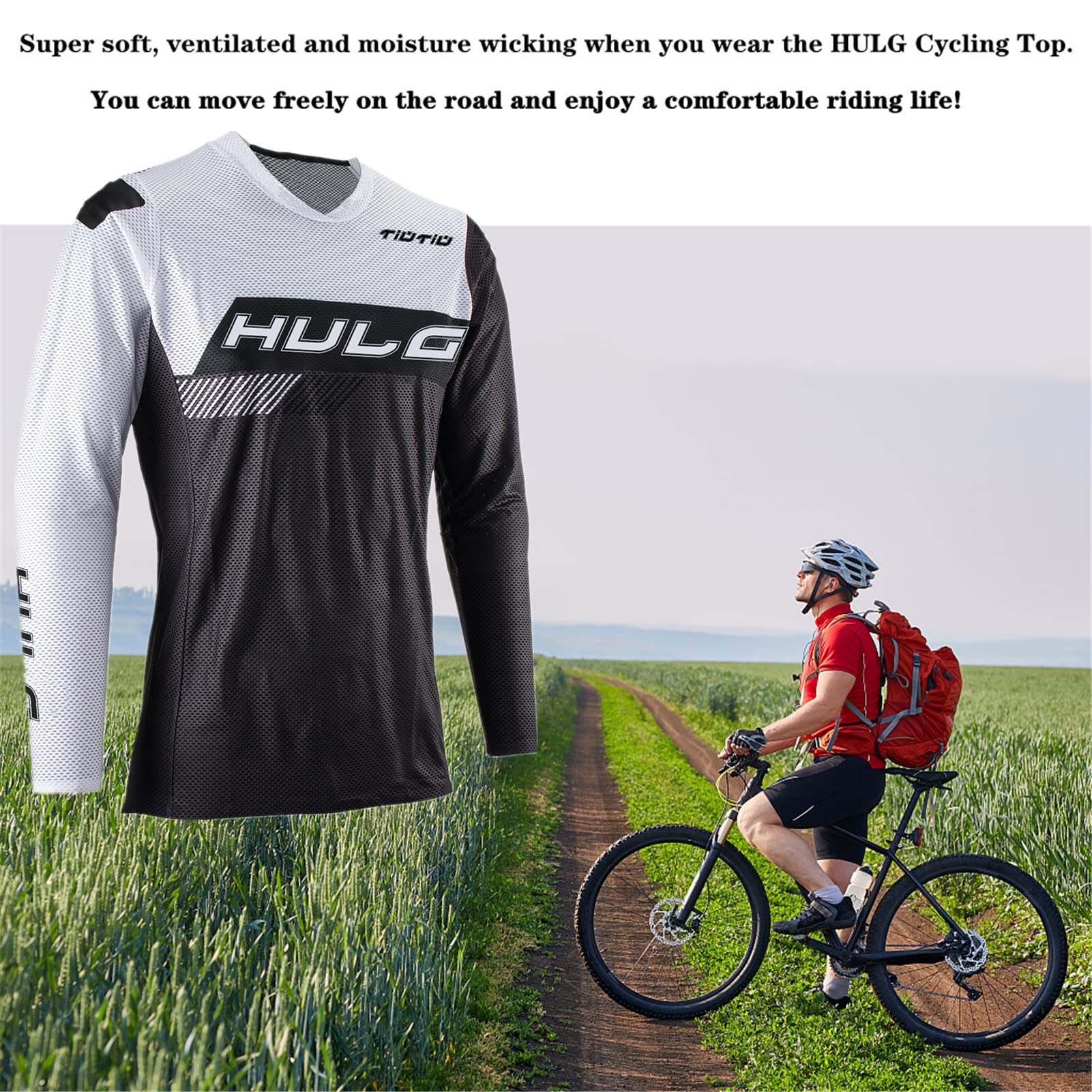 Maillot de vélo vtt à manches longues pour hommes, chemise de Motocross Maillot de vélo vtt à manches longues pour hommes, chemise de Motocross