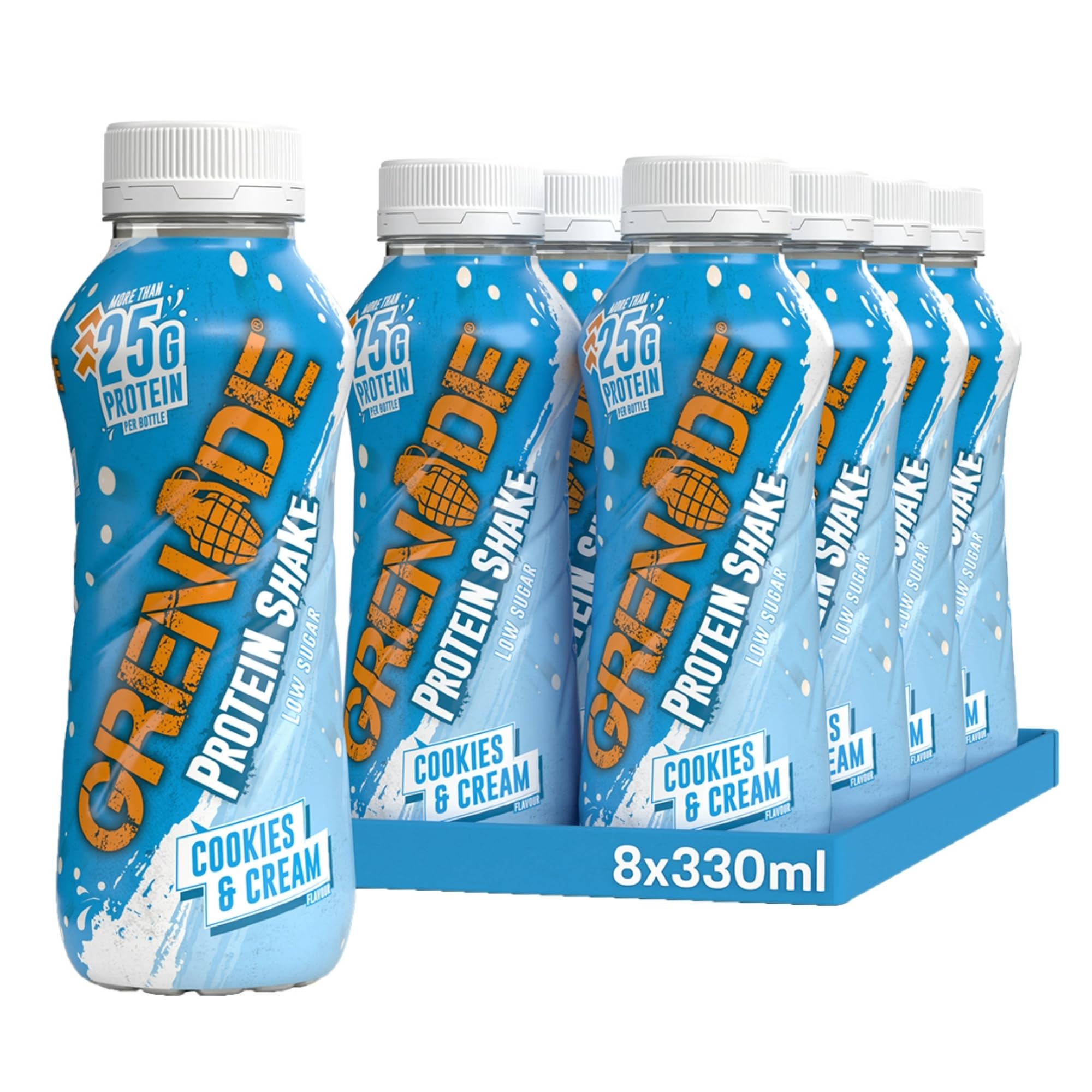 High Protein Shake 8 X 330 Ml Cookies And Grenade/Cream