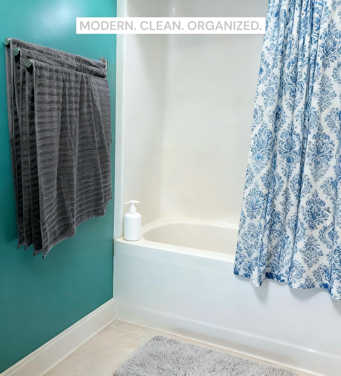 3-Arm Swivel Towel Bar – 28.5 Inch Extra Long Arms – Wall Mounted Stainless Steel Rotating Towel Rack for Bathroom | Extra-long 28.5” arms provide better airflow for towels. Durable stainless steel with smooth 180° rotating arms