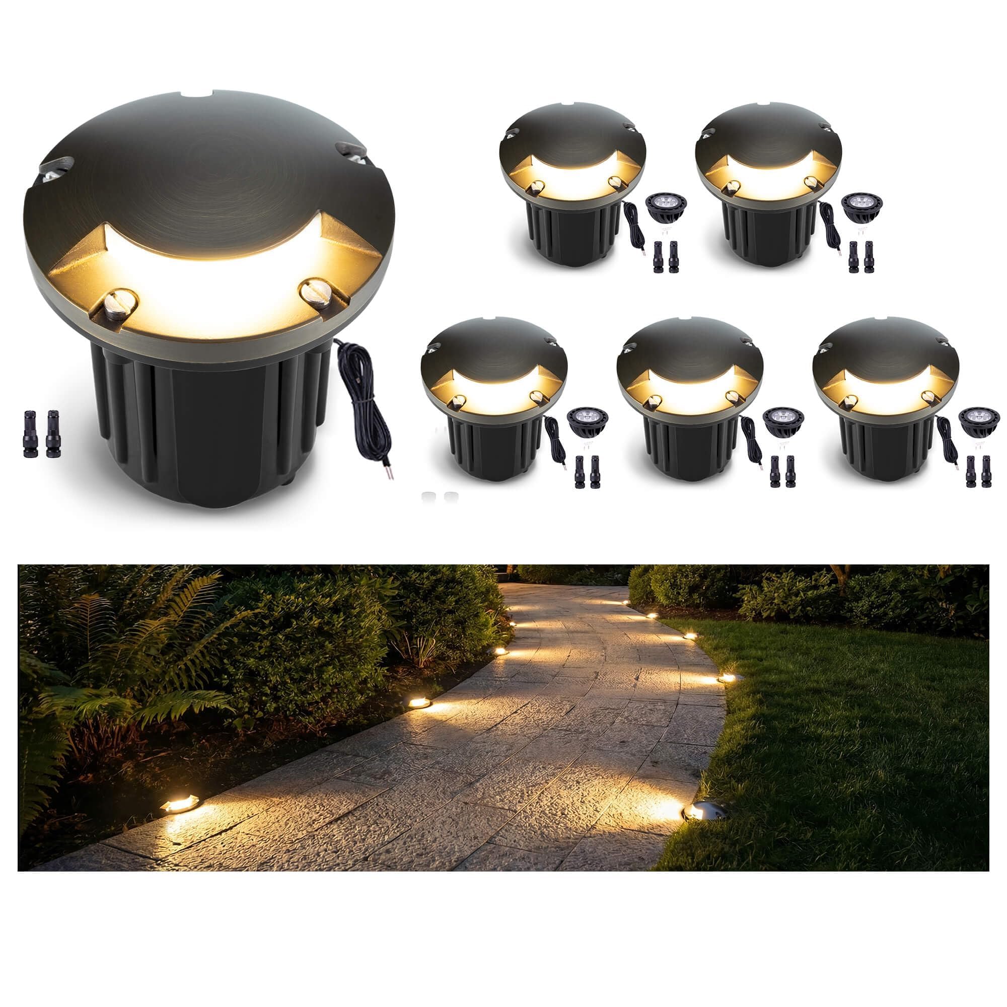 Photo 1 of Gardenreet Brass Landscape Well Light - 2700K Warm White