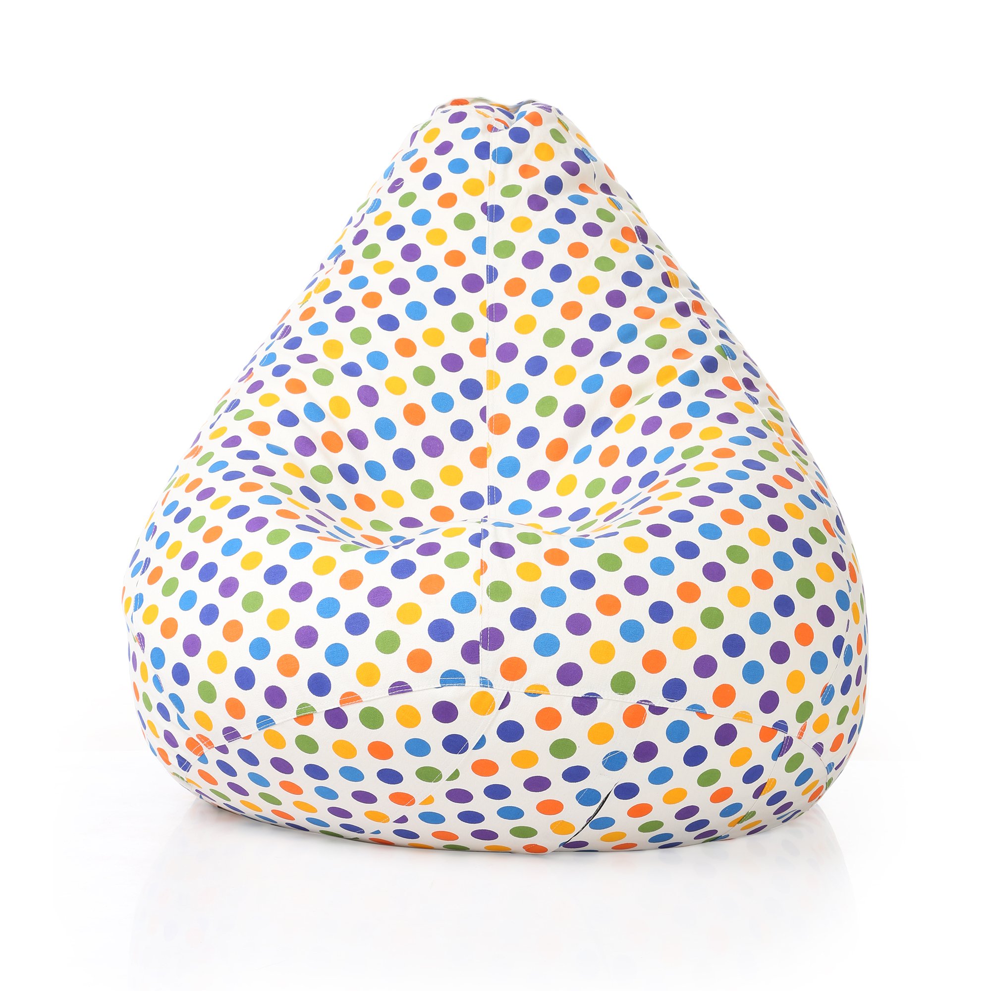 Style Homez Classic Cotton Canvas Polka Dots Printed Bean Bag XXXL Size Cover Only 4