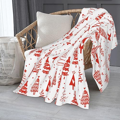 Miniatura 7 de JOOCAR Manta de Navidad a cuadros de búfalo rojo, manta de gnomo de Navidad para picnic, camping, viajes, ligera, mullida, acogedora, para sala de