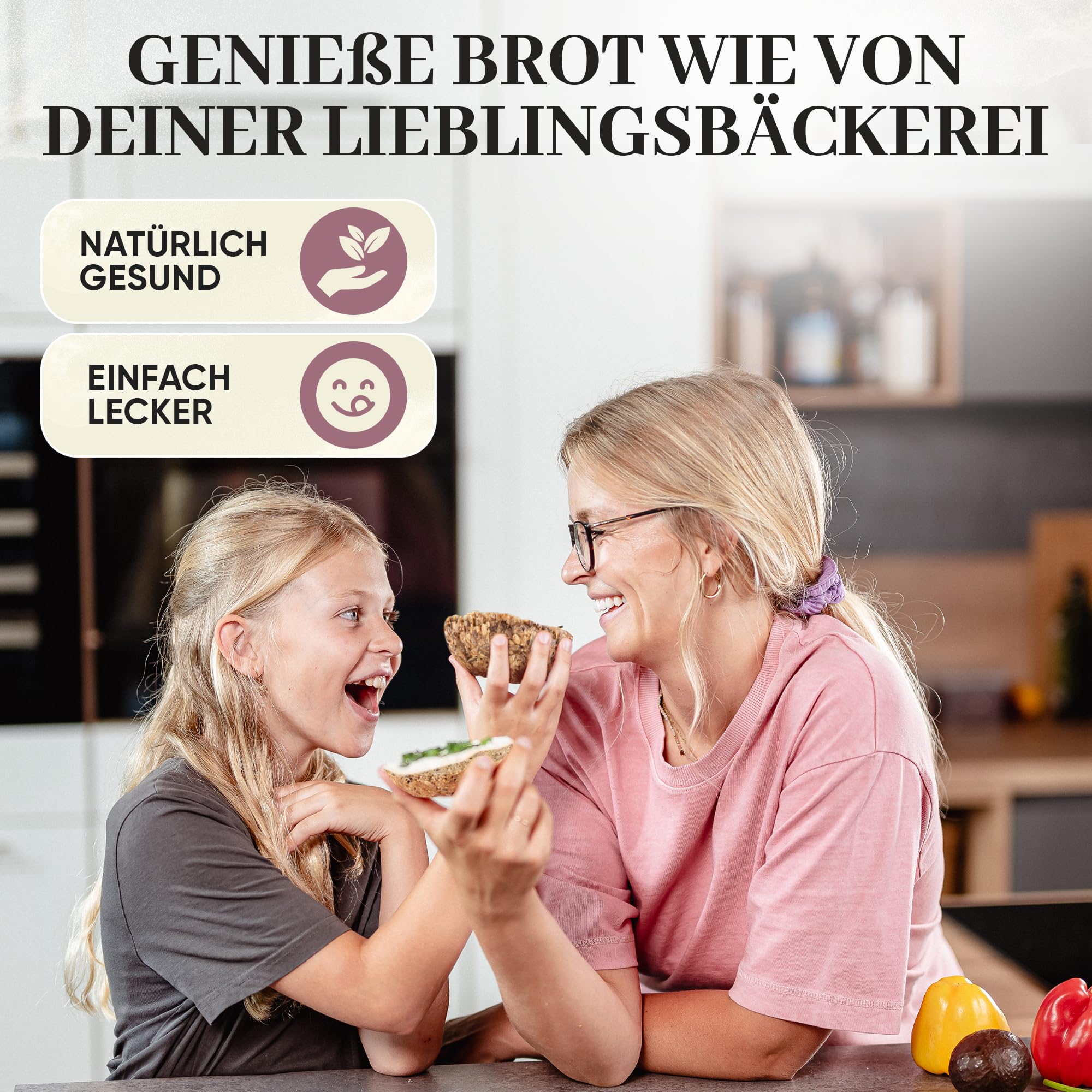 BÄCKERS® Brotback-Starterset, 3 Brotbackmischungen mit einzigartiger Silikon-Backform (Made in Germany) | Einfach leckeres Brot backen - ohne Zusatzstoffe & immer frisch