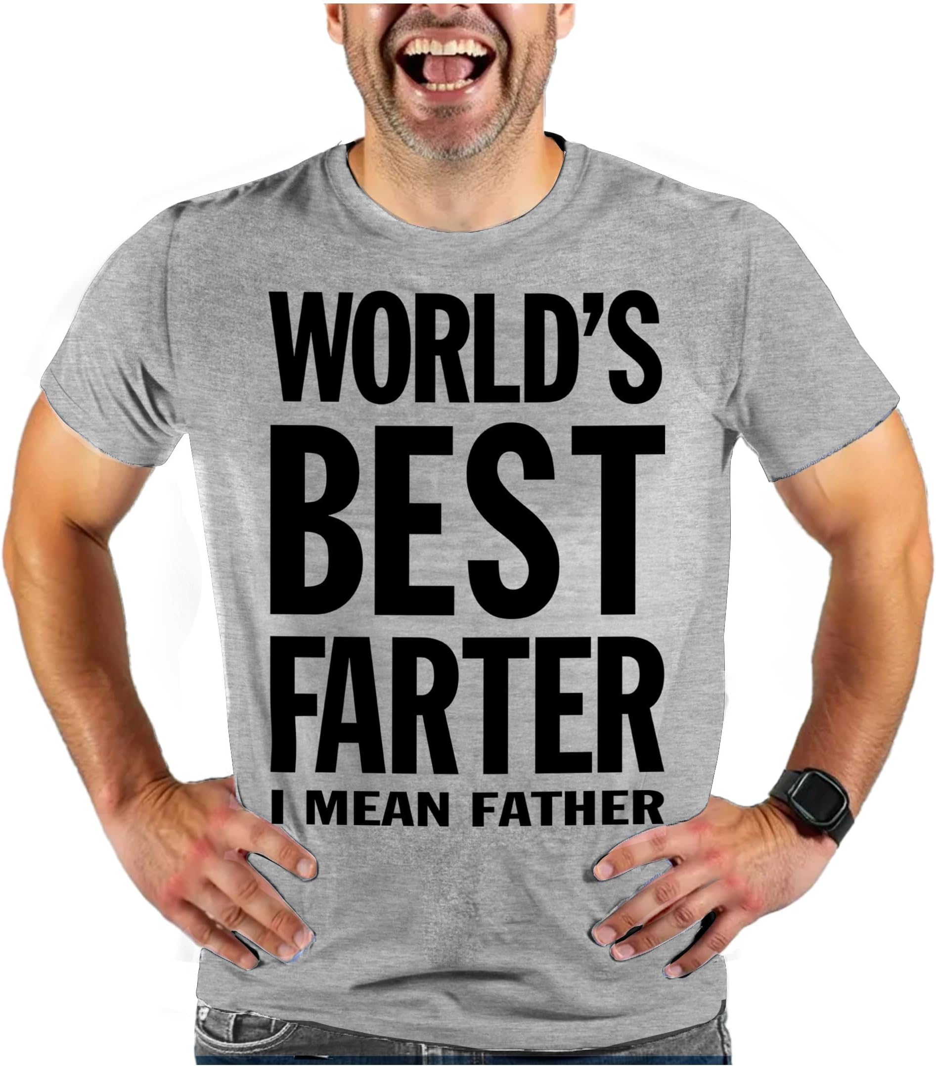 Tstars World's Best Farter Dad Shirt | Gift for New Dads Funny Father's Day Tshirt for Men