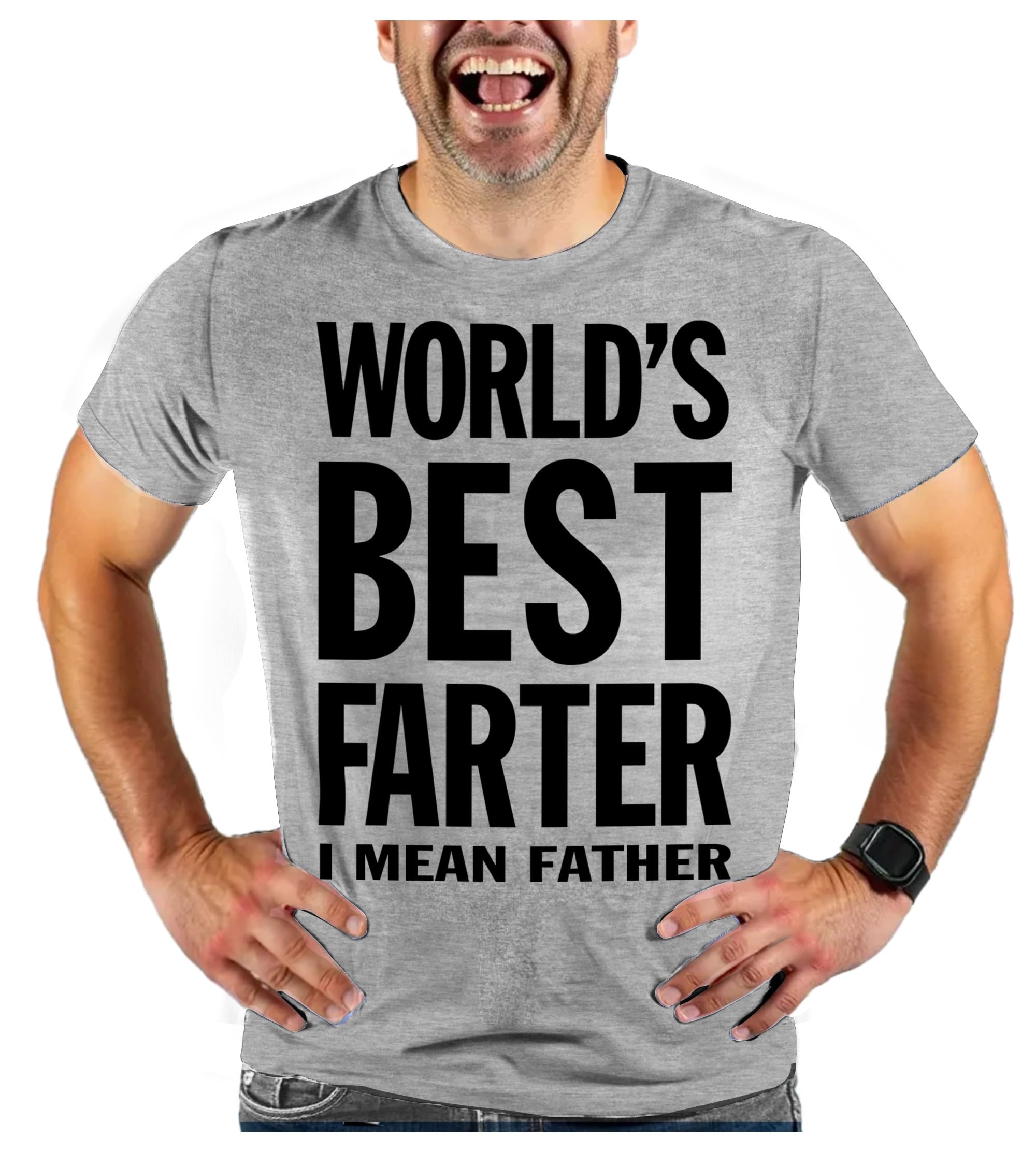 Tstars World's Best Farter Dad Shirt | Gift for New Dads Funny Father's Day Tshirt for Men