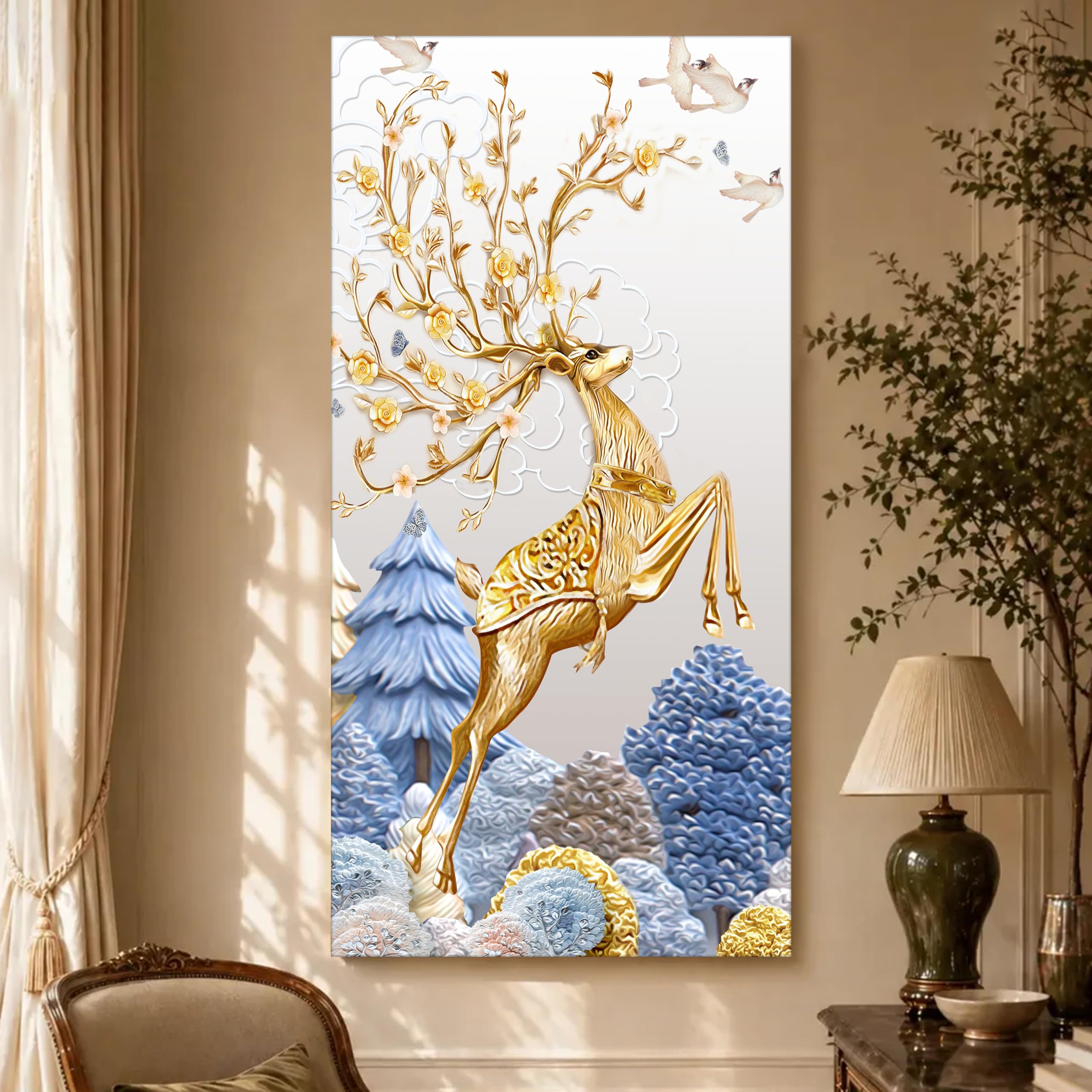 Vastu 7 Running Horses Painting - Luck & Prosperity -13