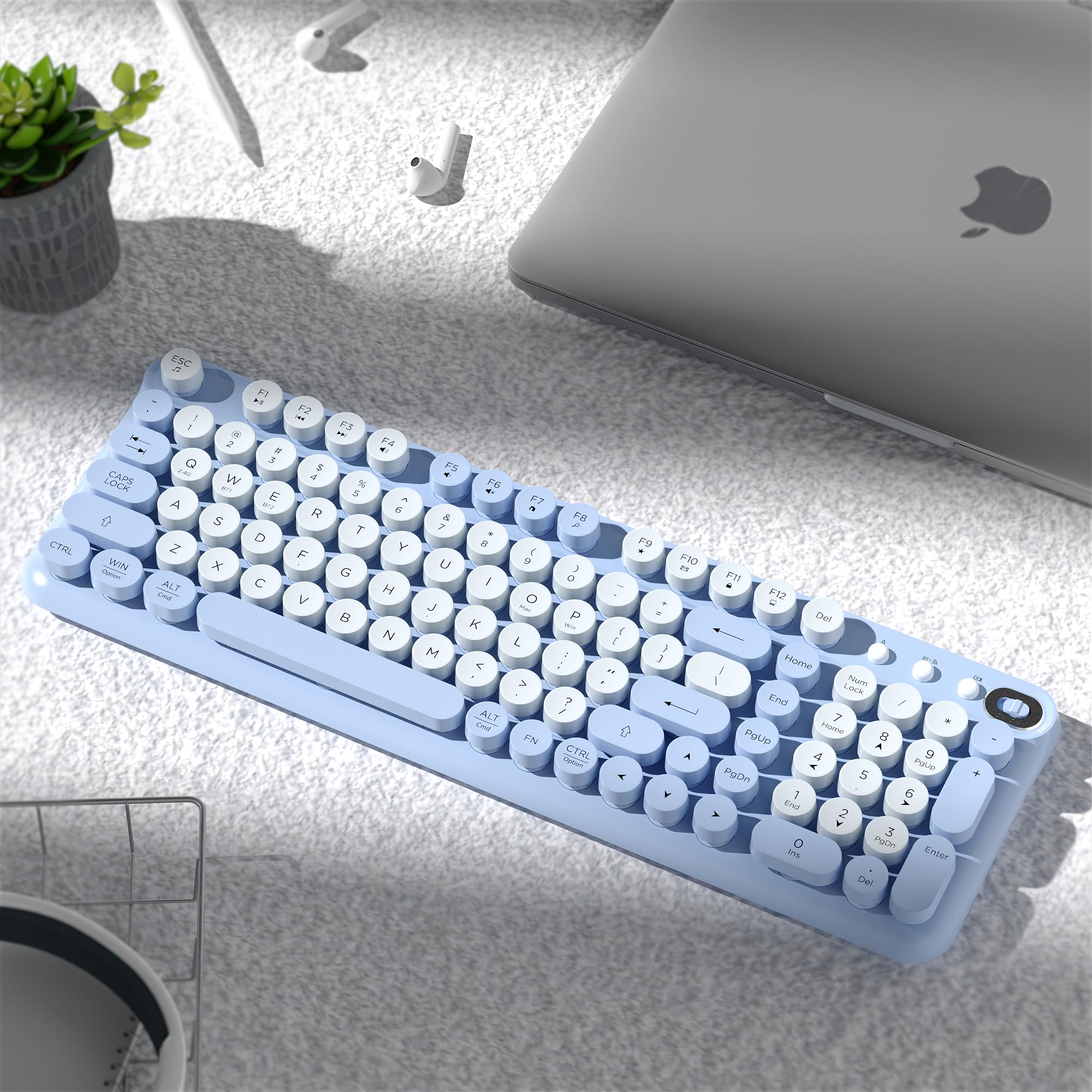 Amazon.com: Links9+ Wireless Bluetooth Keyboard, 2.4GHz Receiver