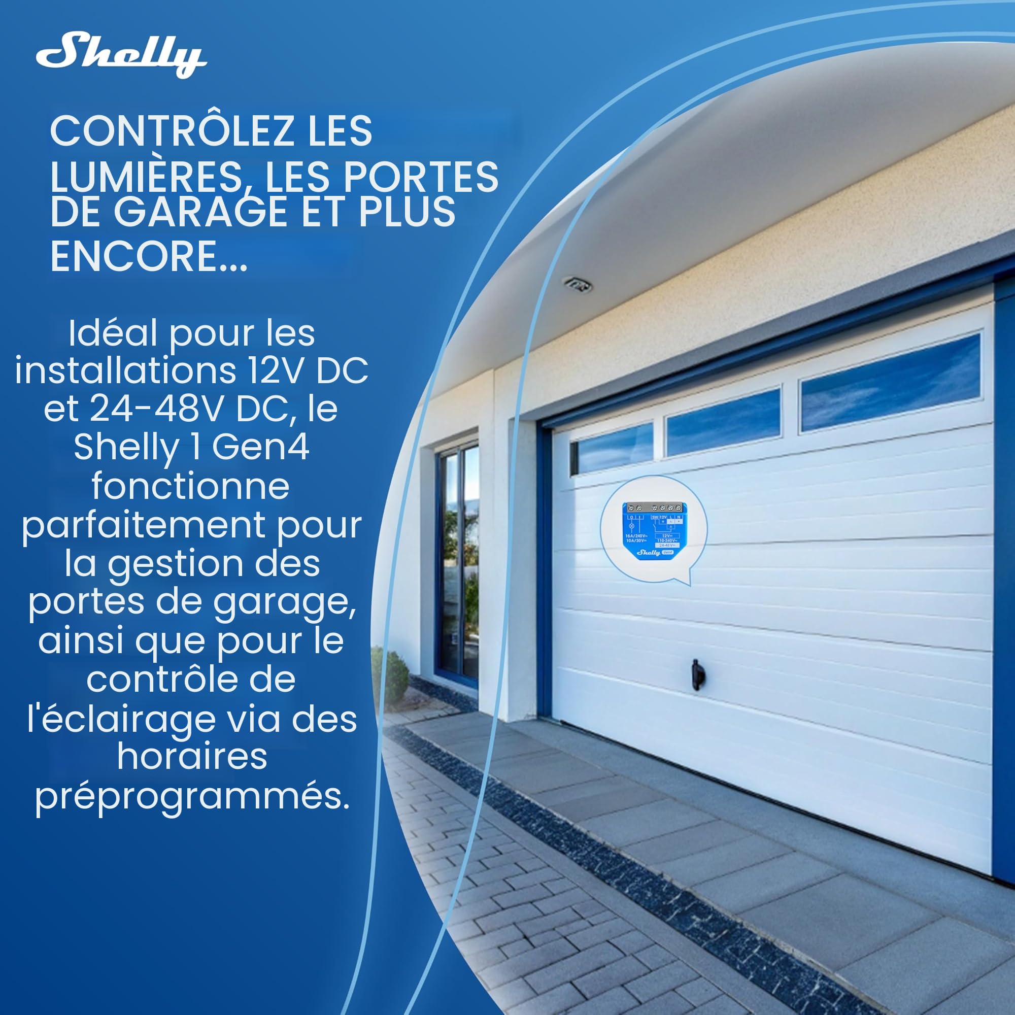 Shelly 1 Gen4 Module interrupteur Matter Zigbee Wi-Fi 1 Canal 16A Contacts secs