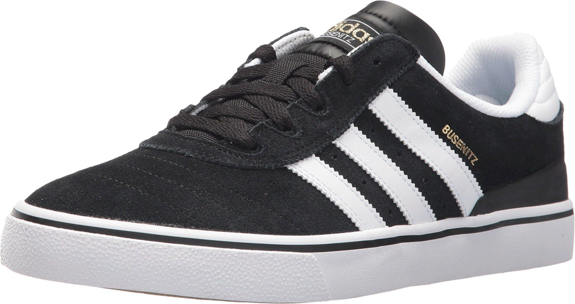 adidas Originals Men's Busenitz Vulc Fashion Sneaker, Black/White/Black, 12.5 M US