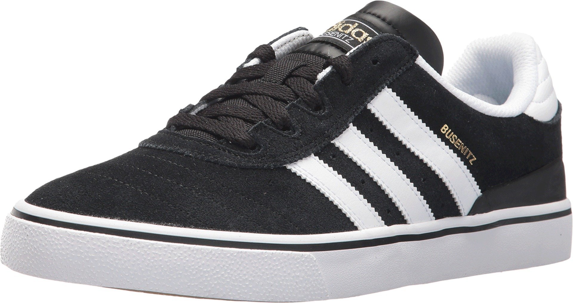 adidas Originals Men's Busenitz Vulc Fashion Sneaker, Black/White/Black, 12.5 M US