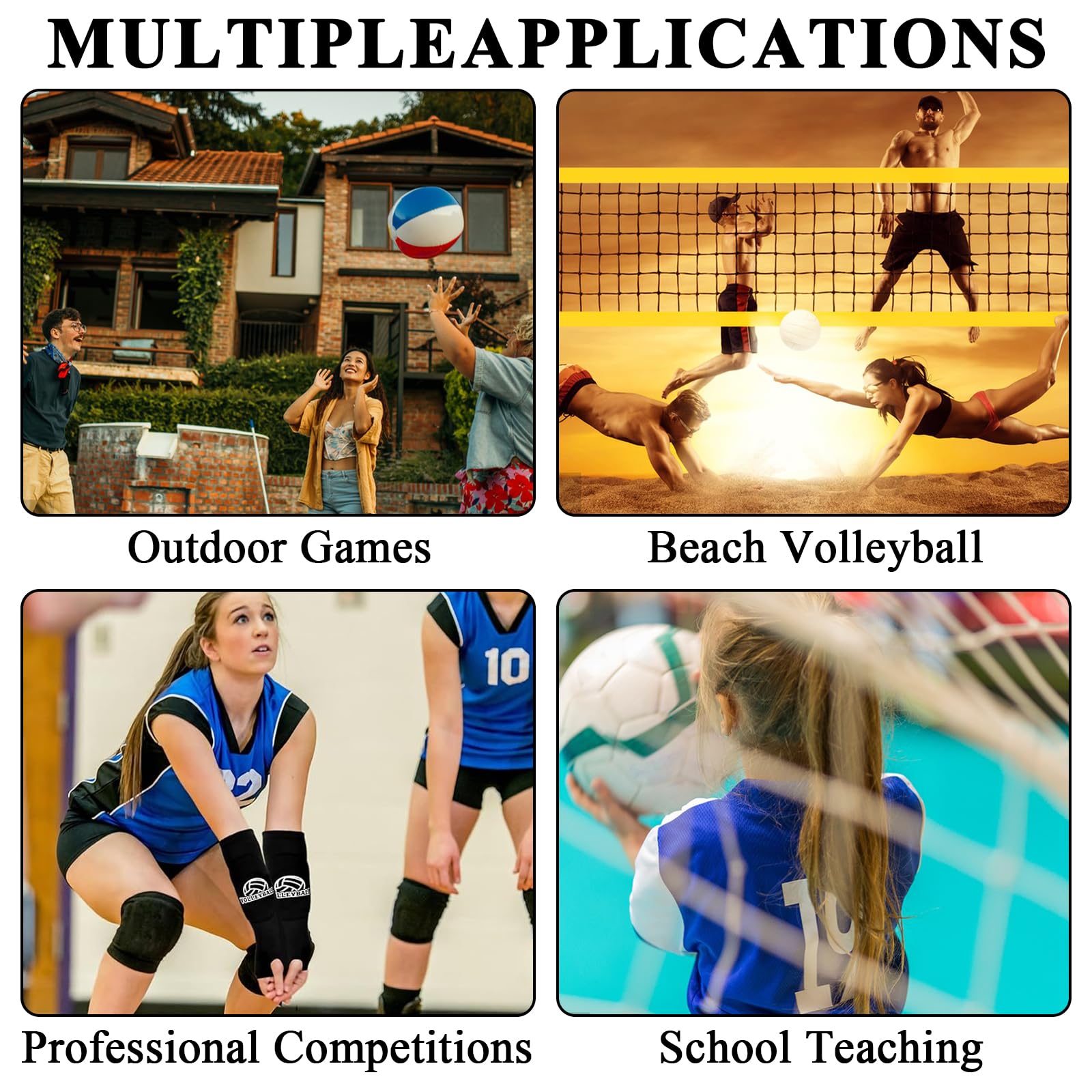 1 Par Manguitos Voleibol Niña Manguitos Voleibol Mujer Mangas Voleibol PUños con Almohadillas Protectoras y Orificios para Pulgares para Golf Ciclismo y Baloncesto