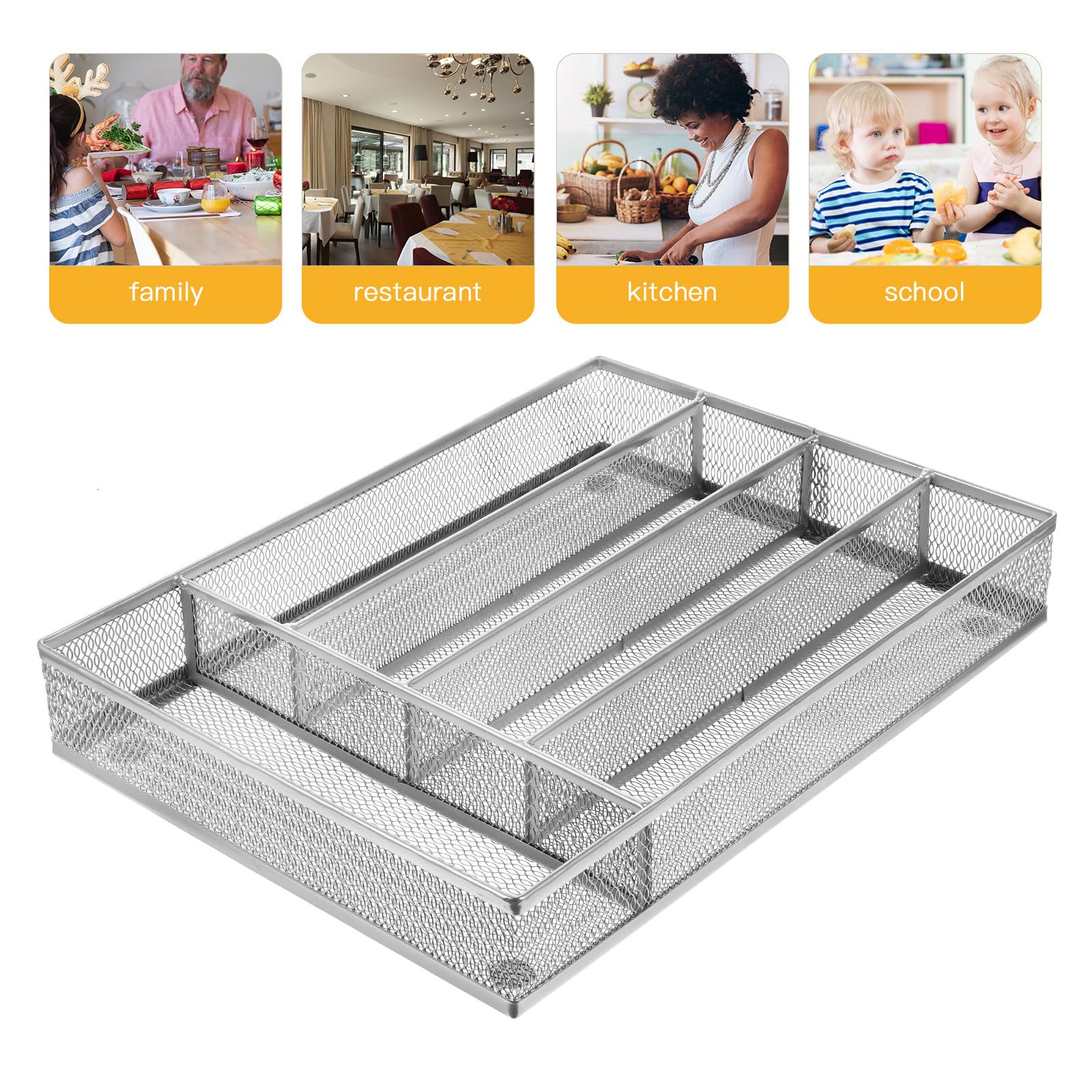 Organizador Diseño Hueco de Cajones para Cocina y Oficina en Acero al Carbono y Patas Antideslizantes, Adecuado para Almacenamiento