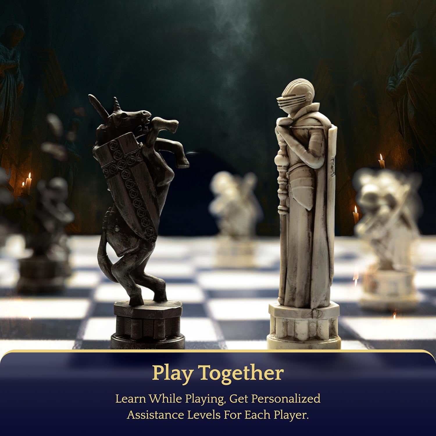 Harry Potter Electronic Chess Board Game. GoChess Mini Wizard. Light-Up Chess Set for All Skill Levels. Online Play App for Harry Potter Fans Smart Board Games Lovers