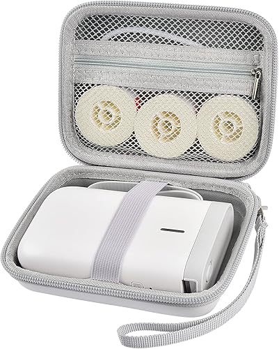 Funda compatible con impresora de etiquetas NIIMBOT D11, soporte de almacenamiento para bolsa de transporte para máquina y papel Phomemo D30 Mini