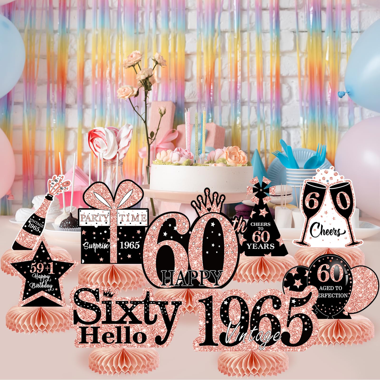 60e verjaardag decoratie, 60e verjaardag decoratie, gelukkige