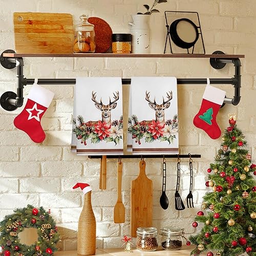 Miniatura 5 de Juego de 2 toallas de mano de 18 x 28 pulgadas de microfibra suave, reutilizable, súper absorbente, juego de 2 toallas de mano para cocina, baño,