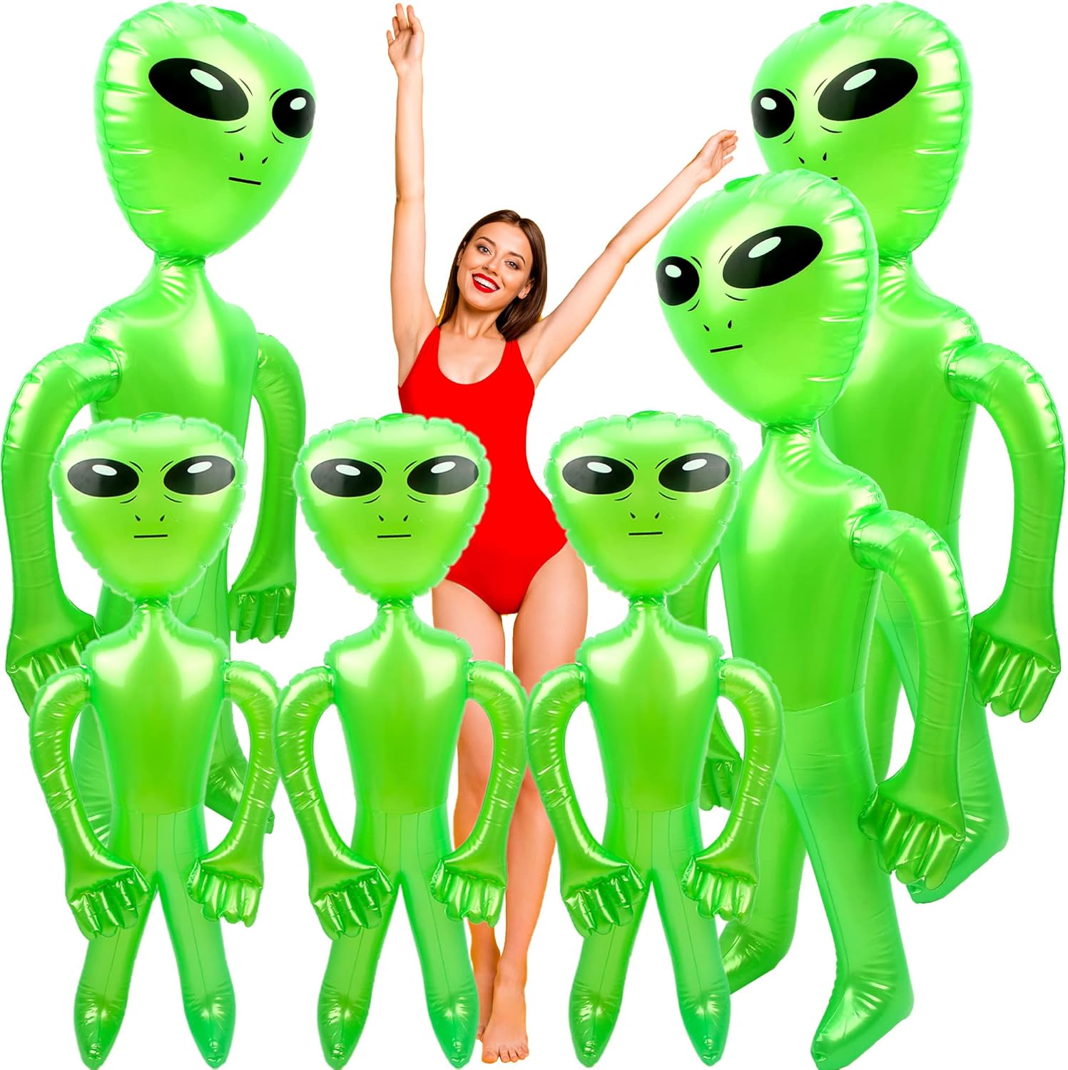 Trounistro 6 Pack 67 Inch 35 Inch Large Inflate Alien Jumbo