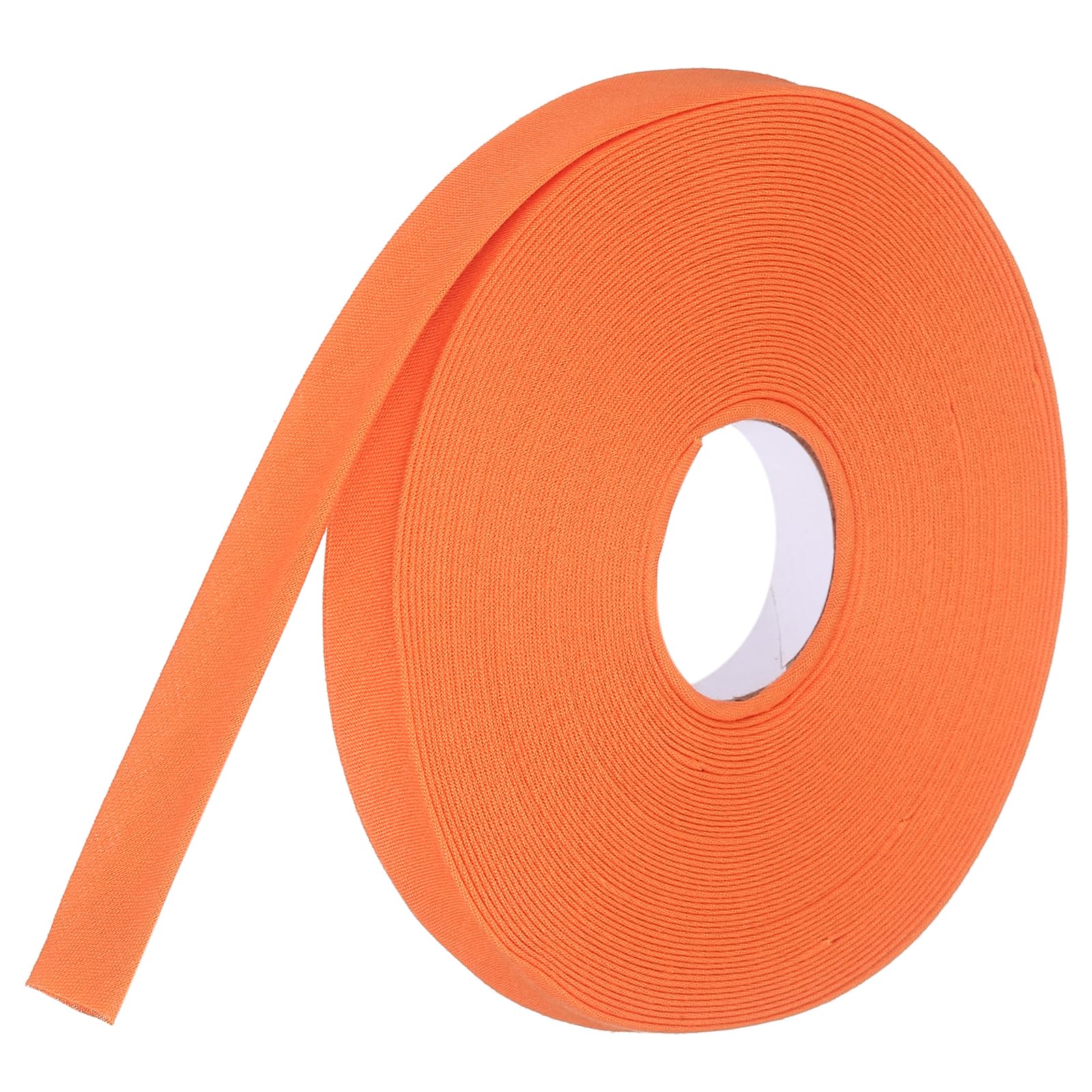 sourcing map 1.5cm Double Fold Bias Tape Polyester (Orange 14.6m) โ image 1