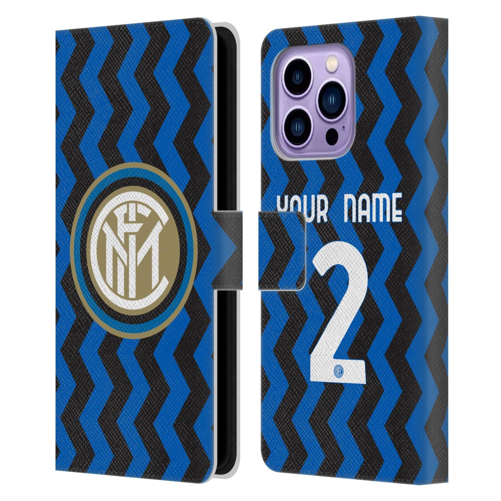 Coque cuir iPhone 14 Pro Max compatible Apple motif Inter Milan personnalisé 2021 - 7