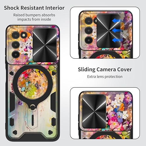 Vista 110 de Funda protectora híbrida para Samsung Galaxy A53 5G de 6.5 pulgadas y anillo giratorio de 360 grados, función atril, híbrida, de doble capa