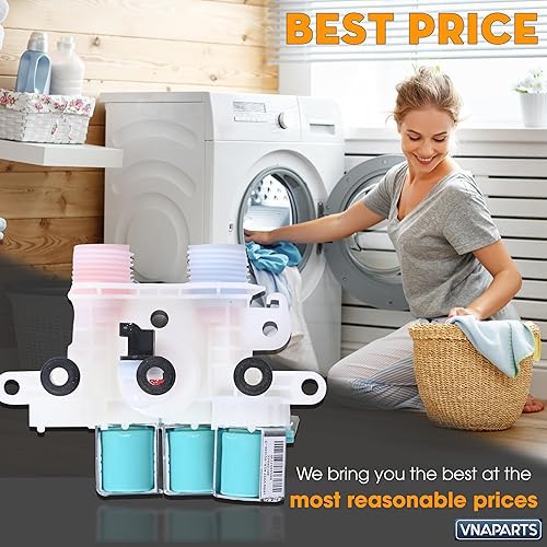 Miniatura 8 de Válvula de entrada de agua para lavadora Maytag de carga superior MVW6230HW0 MVWB765FW0 MVWB765FW1 MVWB766FW0 MVWB835DW2 MVWB855DC2 MVWB835DW3