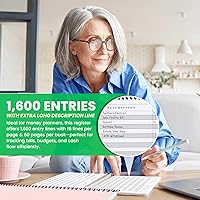 Vista 2 de The Superior Register - Sencillo rastreador de cuentas - Gran registro de cheques y libro de contabilidad financiera - Registro de tarjeta de débito