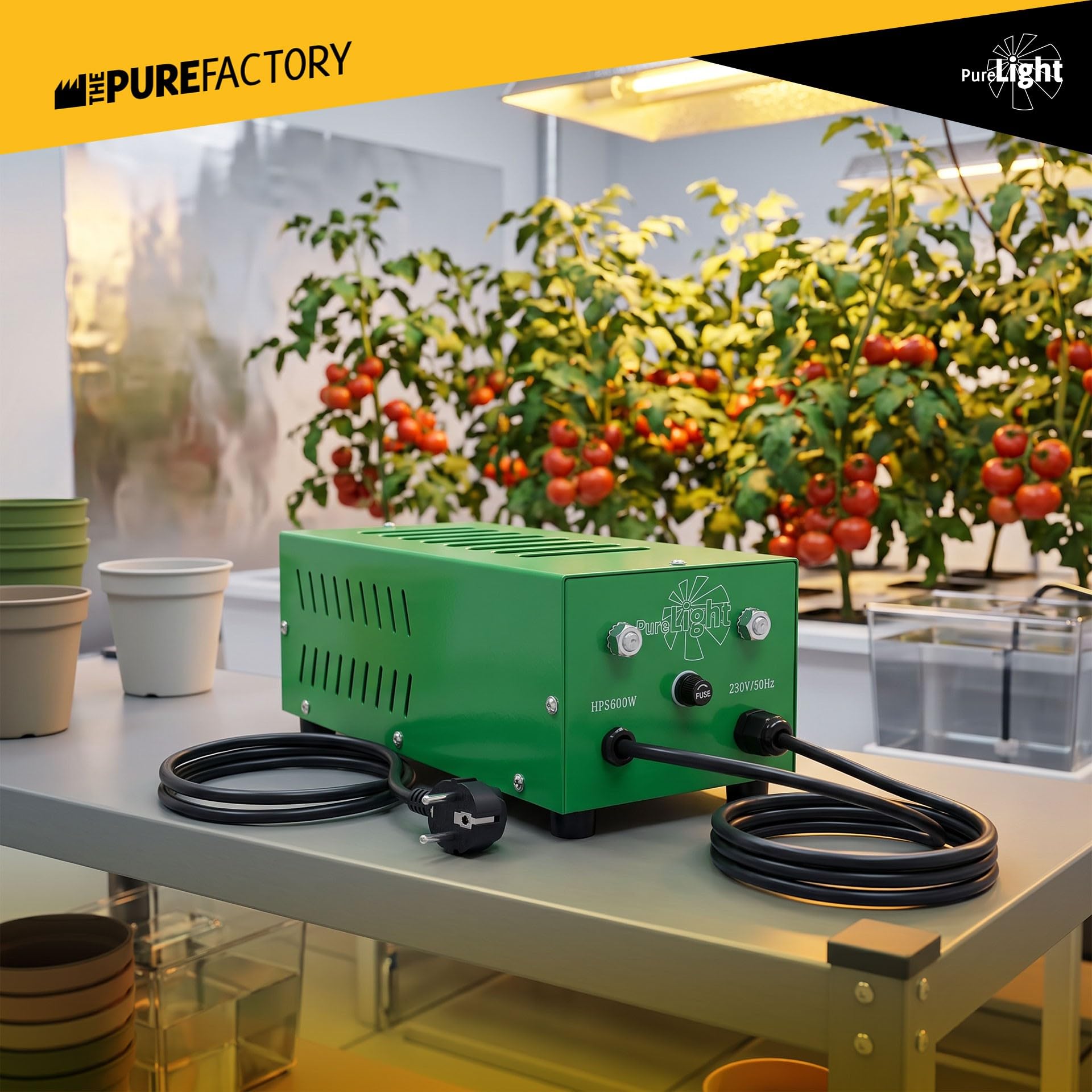 Balastro electromagnético cerrado de 600W | Compatible con lámparas HPS y MH | Eficiencia energética para crecimiento de plantas en interior | Ideal para cultivo de plantas